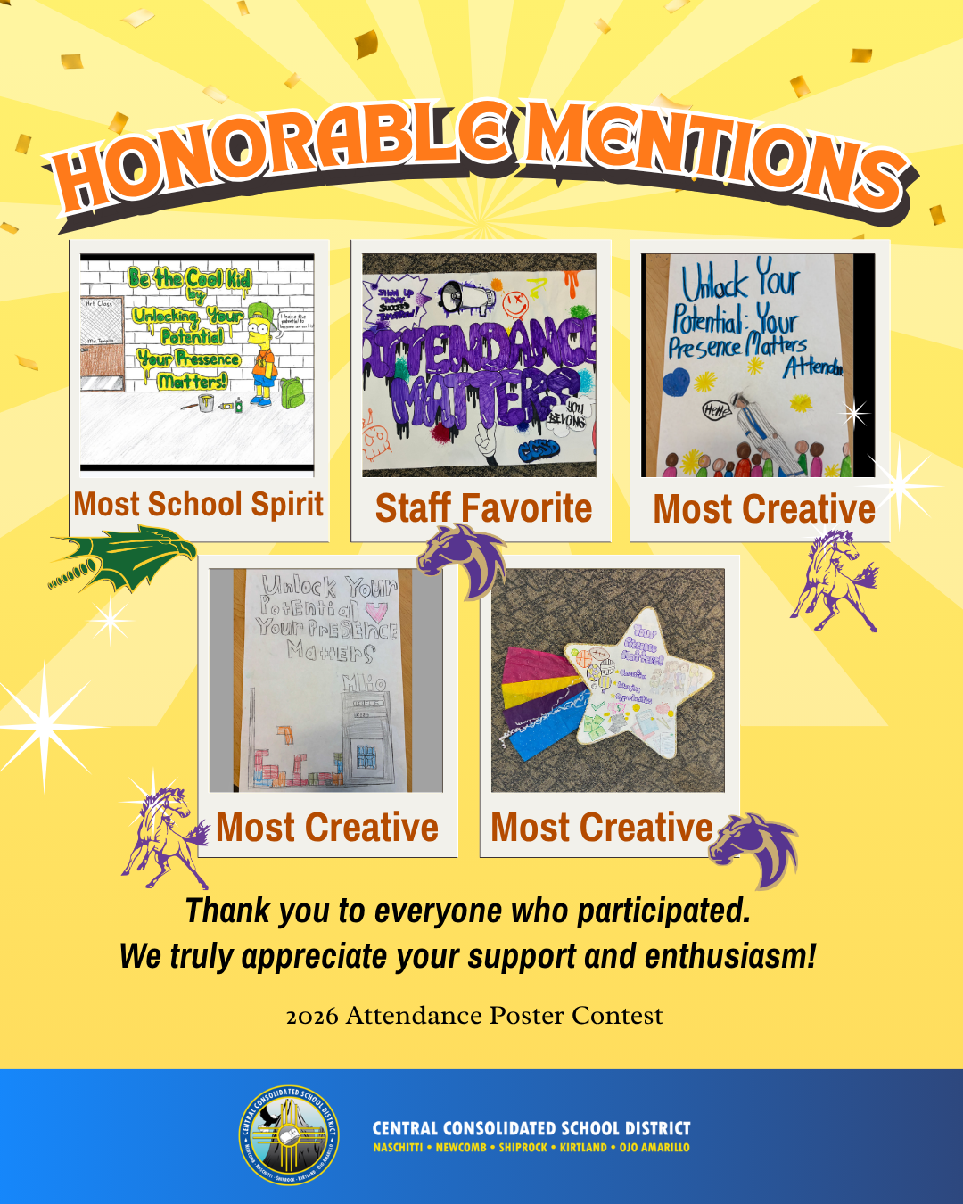 Attendance Poster Contest Honorable Mentions